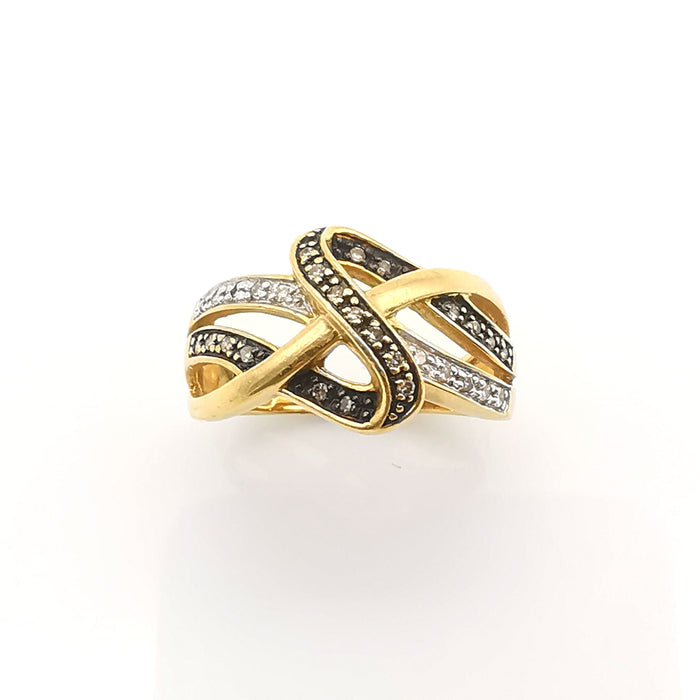 Bague 56 Bague en or jaune diamants 58 Facettes