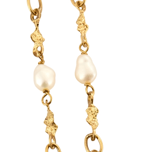 Collier Rococo or jaune et or blanc