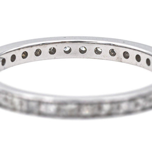 Bague 54 Bague Alliance américaine   Or blanc Diamant 58 Facettes 4152531RV