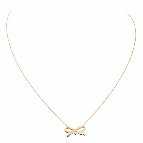 Ginette NY Collier Pendentif Mini bow Or rose 58 Facettes 2678581CN