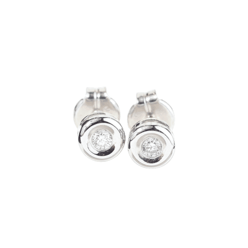 Boucles d'oreilles Boucles d'oreilles en or blanc serties de diamants taille brillant 58 Facettes J010000357