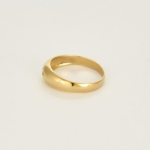 Bague 60,5 Bague jonc en or jaune et diamant 58 Facettes SOI3479