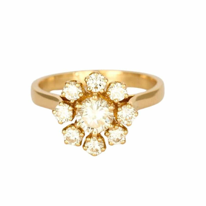 Bague 58 Bague Marguerite or jaune et diamants 58 Facettes 240225