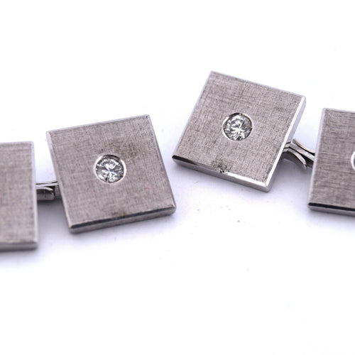 Boutons de manchette boutons de manchette en diamant 58 Facettes
