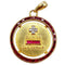 Pendentif AUGIS - RARE Pendentif médaille d'amour Or Jaune Diamants et rubis calibrés 58 Facettes A04060