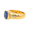 Bague 54 Bague Or jaune Saphir, Diamant 58 Facettes 4099642CN