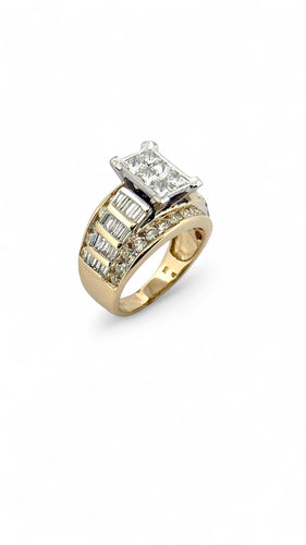 Bague 55 Bague en or 14 carats multi diamants 58 Facettes