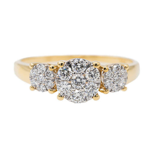 Bague 53.5 Bague Or jaune Diamant 58 Facettes 3054197CN