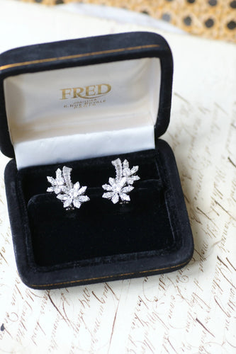 Boucles d'oreilles Guillemin & Soulaine Clips d'Oreilles Fleur Diamants 58 Facettes