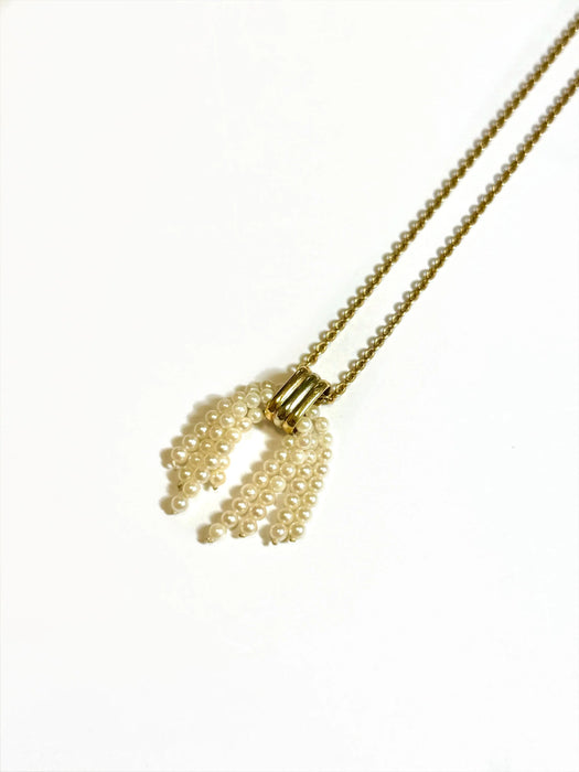 Collier Cartier - Pendentif pompon de perles trois ors 58 Facettes REF24045-209-210