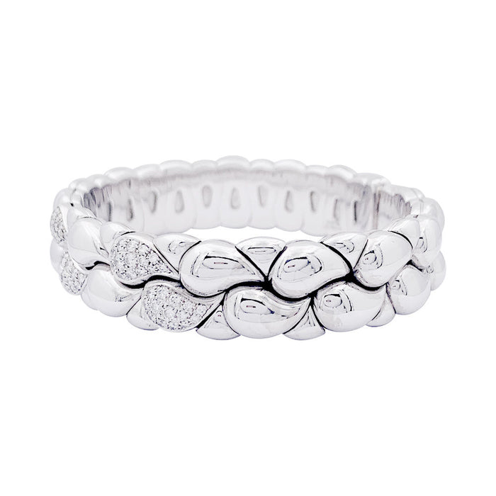 Bracelet Chopard "Casmir" or blanc, diamants.
