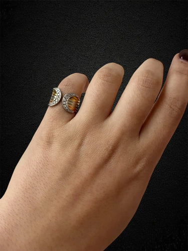 Bague Fascia in Oro a Tre Colori, con Diamanti 58 Facettes