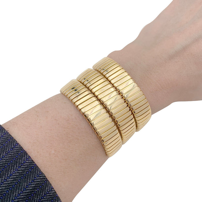 Bracelet Bulgari, "Tubogas", or jaune.