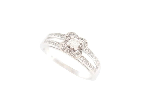 Ring 53 MAUBOUSSIN solitaire ring chance of love n1 white gold diamond 58 Facettes 259023