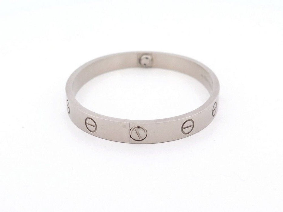 Bracelet bracelet CARTIER love or blanc gris 18k t16 + certificat 58 Facettes 258752