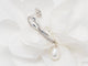 Boucles d'oreilles Pendants d'oreilles en or blanc, diamants et perles de culture 58 Facettes 33102
