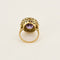 Bague 49,5 Bague pompadour en or jaune, blanc, améthyste et diamants 58 Facettes CAS0213