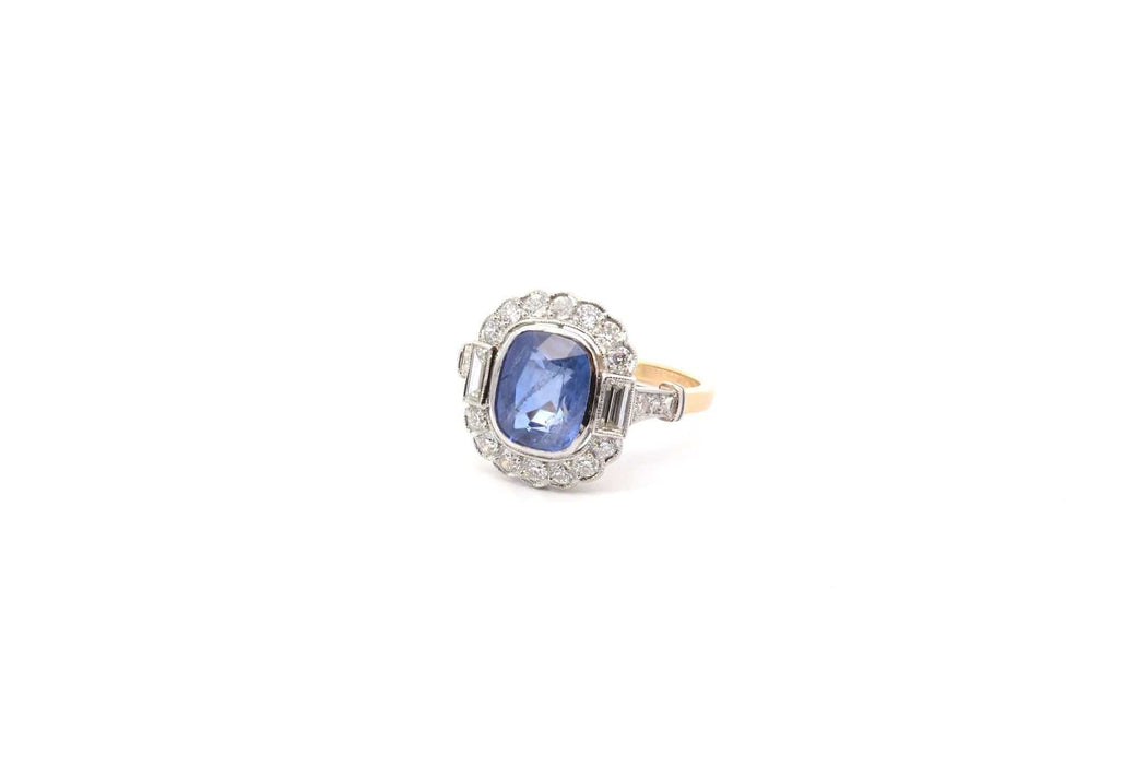 Bague Bague de fiançailles saphir 3,15cts et diamants 58 Facettes 26064-26445