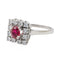Bague 53 Bague Or blanc Rubis 58 Facettes 2905288CN