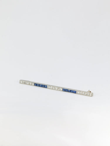 Broche Broche barrette saphirs & diamants 58 Facettes 721