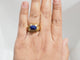 Bague 51.5 Bague godronnée en or jaune et cabochon Lapis Lazuli 58 Facettes 29996