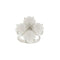 Bague fleurie en onyx blanc