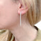 Boucles d'oreilles Boucles d'oreilles "barettes" or blanc, diamants. 58 Facettes 34026