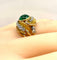 Bague 51.5 Bague en or jaune et platine, émeraude et diamants 58 Facettes AB539