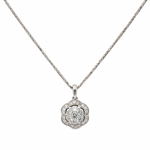Collier Collier Or blanc Diamant 58 Facettes 3462751CN