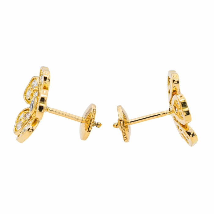 Boucles d'oreilles Boucles d'oreilles Puces Or jaune Diamant 58 Facettes 2844670CN