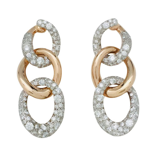 Boucles d'oreilles Boucles d'oreilles Pomellato, "Tango", en or rose et diamants. 58 Facettes 34057