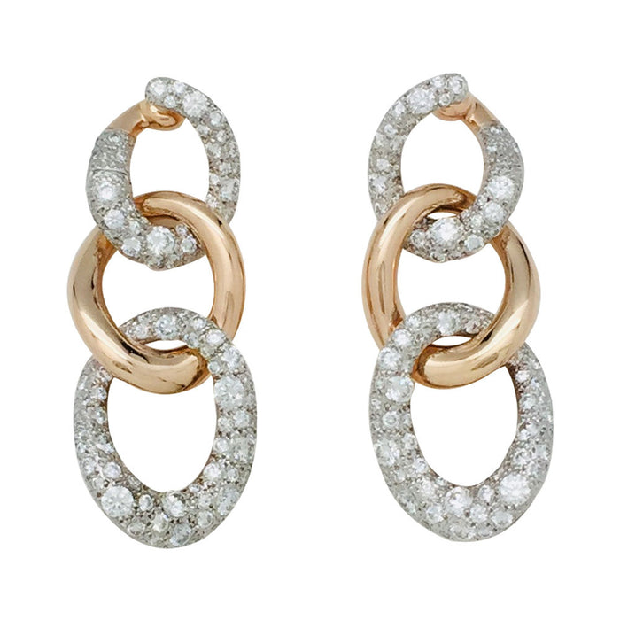 Boucles d'oreilles Pomellato, "Tango", en or rose et diamants.