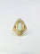 Bague marquise or jaune opale diamants