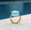 Bague 22K Gold Marie-Hélène de Taillac Milky Aquamarine Cabochon Ring 58 Facettes