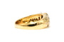 Bague 56 Bague contemporaine en or jaune 18 carats sertie d'un saphir et de diamants 58 Facettes B733