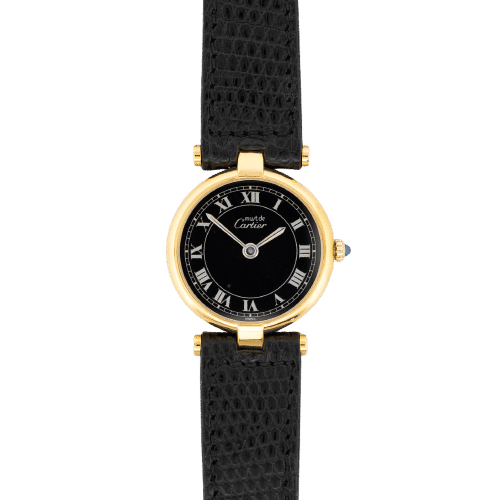 Montre CARTIER - Montre Must Vendôme - Black roman dial - SM 58 Facettes