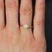 Ring 54 Solitaire cultured pearl yellow gold 58 Facettes 23-337