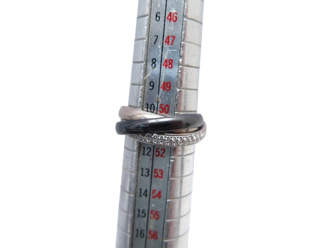 Bague 50 bague CARTIER trinity ceramique diamants pm crb4235400 t50 or blanc 58 Facettes 269669