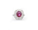 Bague Bague en or blanc avec rubis birman de 2,34 ct 58 Facettes