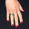 ANELLO IN ORO BIANCO 18 KT con smeraldo 1.80 ct  e diamanti 58 Facettes