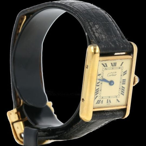 Montre Cartier Montre Tank Vermeil Must De Cartier Vermeil 58 Facettes MT43338