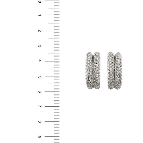 Boucles d'oreilles Boucles d'oreilles en or blanc et diamants 58 Facettes 37833