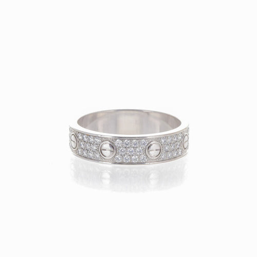 Bague 53 CARTIER - Bague Love Or blanc Pavage Diamants 58 Facettes 2.17829