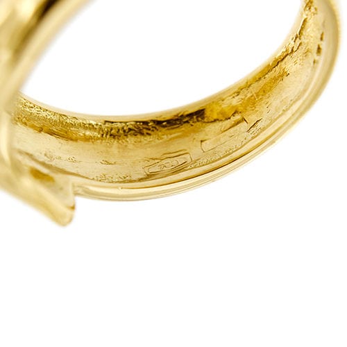 Bague 53 Bague à bande bombée 58 Facettes 38444