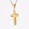 Collier Croix or jaune lisse et mat 58 Facettes 24-327A