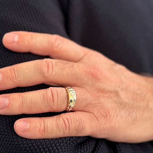 Bague pour homme avec diamant