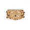 Bague Bague vintage en or 14 carats, sertie de saphirs et de diamants, motif panier tressé, taille 7. Bijou à anneau bombé. 58 Facettes G13928