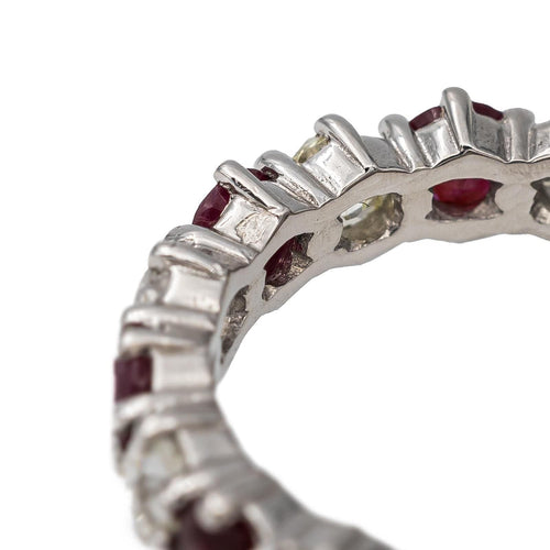 Bague 50 Bague Alliance Or blanc Rubis 58 Facettes 2834880CN