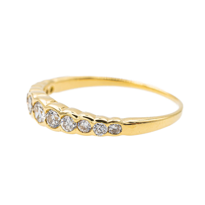 Bague Demi alliance Or jaune Diamant