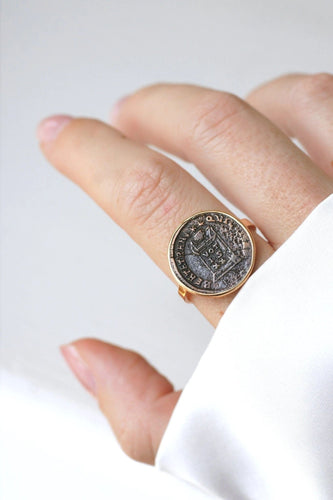 Bague 57 Bague pièce romaine Nummus 58 Facettes